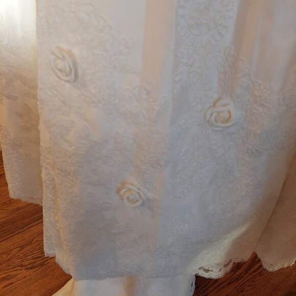New with Tags Classy Basque Waist Ivory Off Shoulder Bridal Gown Dress sz 14 - Picture 5 of 16